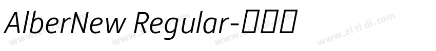 AlberNew Regular字体转换